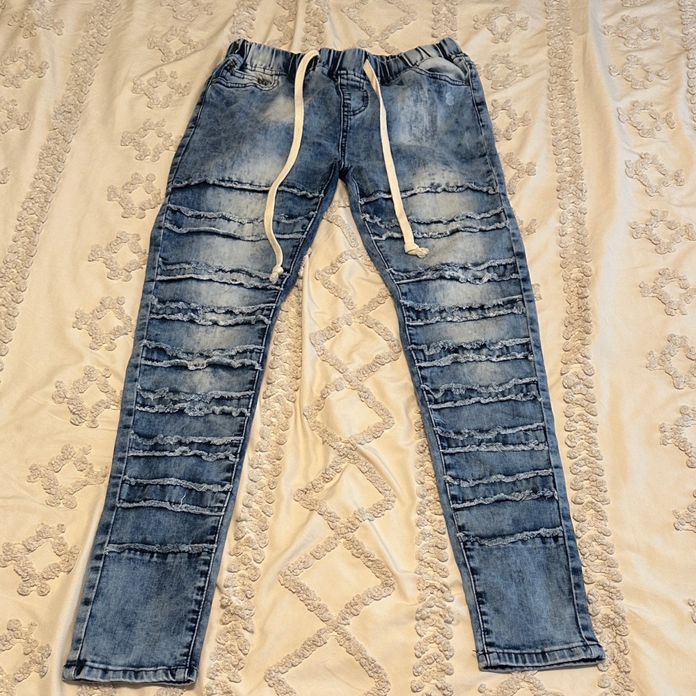 American Bazi Blue Skinny Distressed Jeans